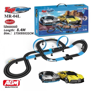 AGM-Top-Racer-Slotcar-MR-04L-164-mit-2-Bugattis-Slotcars