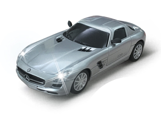 Bild 1 von AGM Top Racer Slotcar - Mercedes Benz AMG SLS in Silber