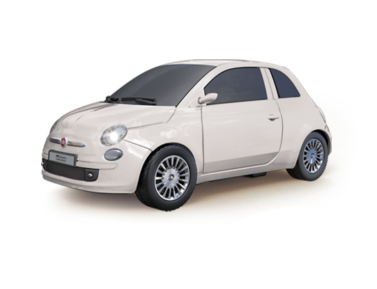 Bild 1 von Ersatzkarosserie für AGM Top Racer Rennbahnen Fiat 500 in Weiss