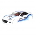 Ersatzkarosserie für den Subaru BRZ Slotcar von AGM im Maßstab 1:32 - Weiß/Blau