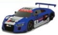 Ersatzkarosserie für AGM Top Racer Slotcar - Audi Quattro R8 LMS in Blau/Weiß - Maßstab 1:64