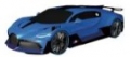 Ersatzkarosserie für AGM Top Racer Slotcar - Bugatti Divo in Blau 1:64